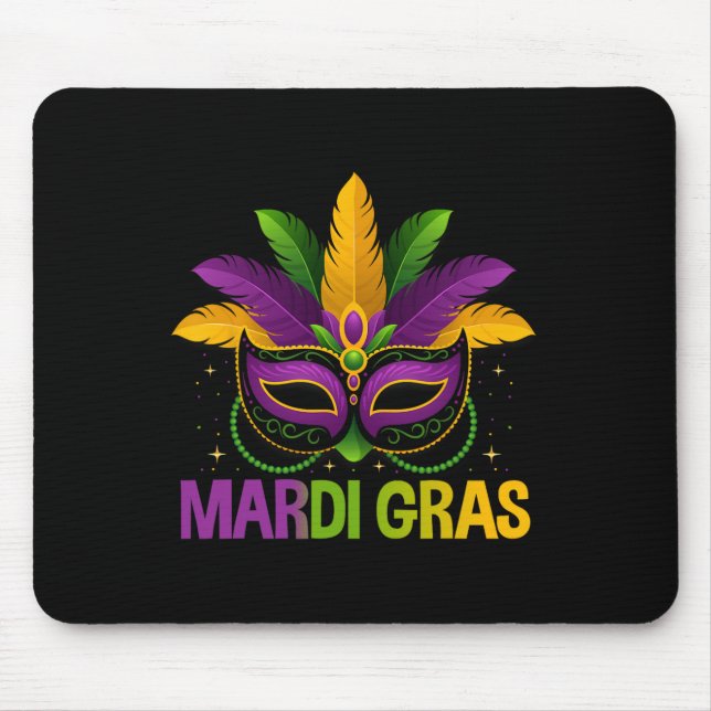 Mardi Gras Jester Mask Costume Kids Girls Boys Men Mouse Pad (Front)