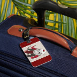Mardi Gras Jester Mask Venetian Carnival Luggage Tag<br><div class="desc">Spot your bags easily and travel in style with this elegant Mardi Gras jester mask luggage tag. Showcasing a striking red and black harlequin design with a vintage paisley accent, this durable travel accessory is perfect for fans of Venetian carnival art. Whether you are heading to a New Orleans festival...</div>