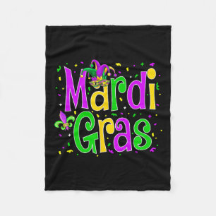 Mardi Gras Jester New Orleans Carnival Outfit Wome Fleece Blanket