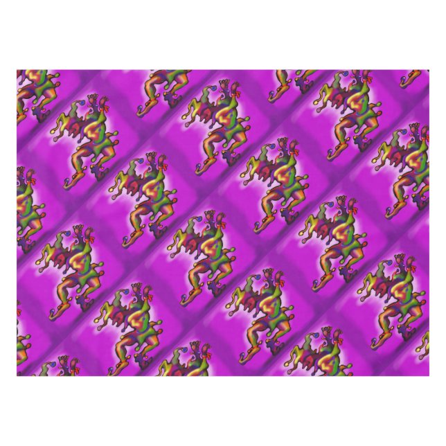Mardi Gras Jester Tablecloth (Front (Horizontal))