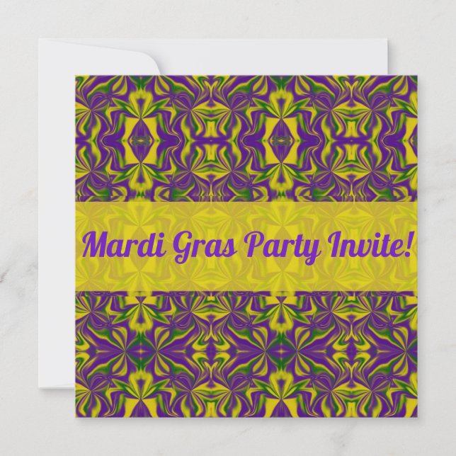 Mardi Gras Kaleidoscope Card (Front)