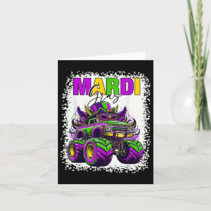 Mardi Gras Kids Outfit Monster Truck 2025 Toddlers Card
