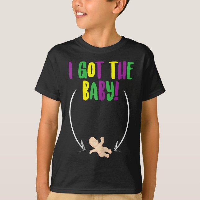 Mardi Gras King Cake By  T-Shirt (Front)