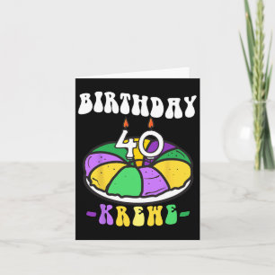 Mardi Gras King Cake Card