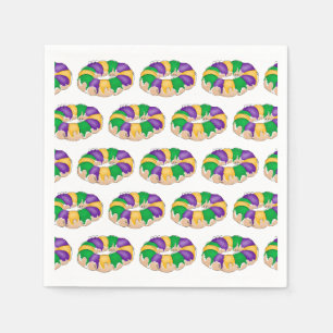 Mardi Gras King Cake Napkin
