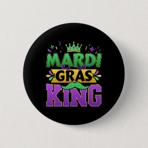 Mardi Gras King For New Orleans Carnival Costume  6 Cm Round Badge