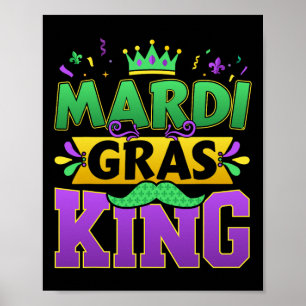 Mardi Gras King For New Orleans Carnival Costume  Poster