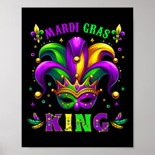 Mardi Gras King Fun Mardi Gras Carnival 2025 Gift  Poster