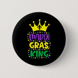 Mardi Gras King Mens Mardi Gras 6 Cm Round Badge