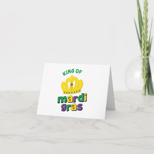 Mardi Gras King Thank You Card (Front)