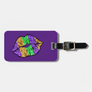 Mardi Gras Kiss Luggage Tag