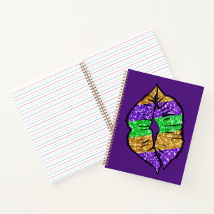 Mardi Gras Kiss Notebook