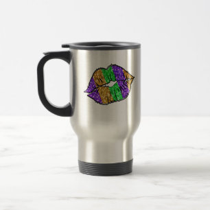 Mardi Gras Kiss Travel Mug