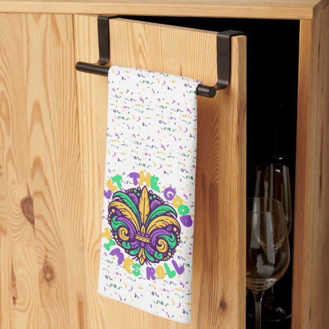 Mardi gras Kitchen Towels (Thirds Fold)