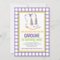 Mardi Gras Krewe Marching Boots First Birthday