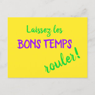 Mardi Gras Laissez Les Bons Temps Rouler Louisiana Postcard