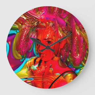 Mardi Gras Large Clock