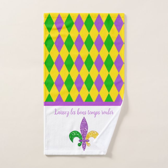Mardi Gras! Let the Good Times Roll Hand Towel (Hand Towel)