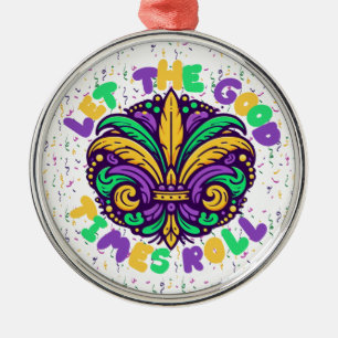 Mardi Gras Let the good times roll Metal Tree Decoration