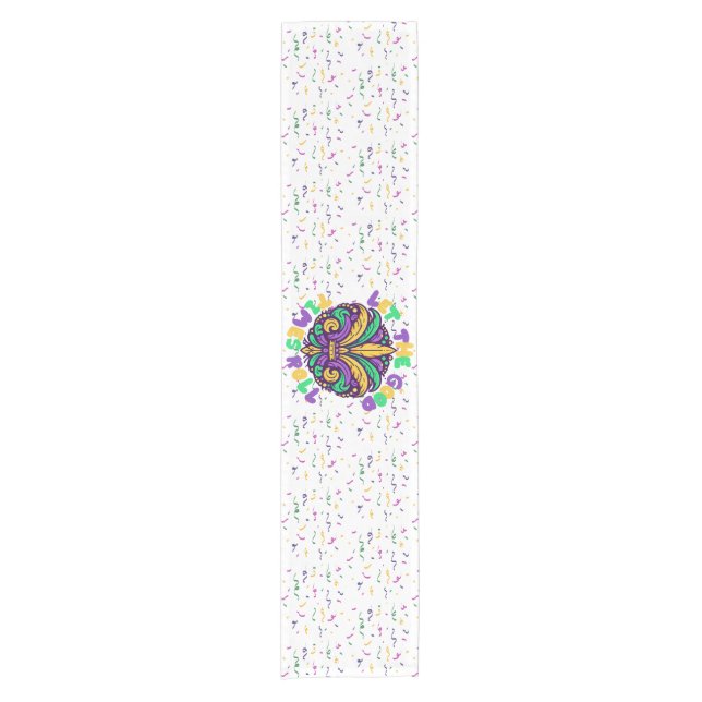 Mardi Gras Let the good times roll Short Table Runner (Front)