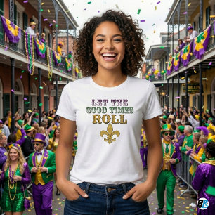 Mardi Gras Let The Good Times Roll Vintage Fleur D Tri-Blend Shirt