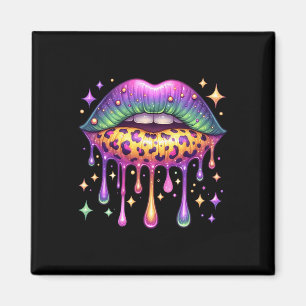 Mardi Gras Lip Women Girl Costume Funny Festival P Magnet