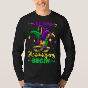 Mardi Gras Lips Outfit Costume Women Let Shenaniga T-Shirt