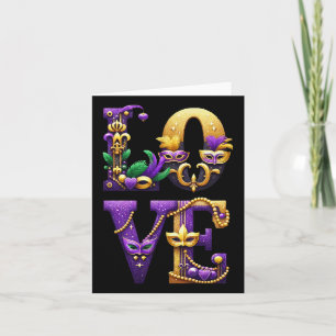 Mardi Gras Love Letters Outfit Costume Men Women M Card