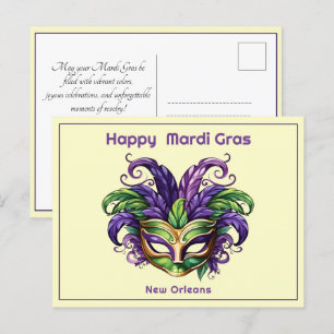 💚💜💛 Mardi Gras Magic  Postcard