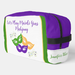 Mardi Gras Mahjong NAME Green Gold Purple Tile Bag