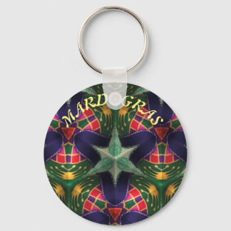 Mardi Gras, Mandala Pattern Colourful Key Ring