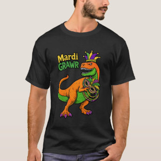 Mardi Gras Mardi Grawr Dinosaur New Orleans Louisi T-Shirt