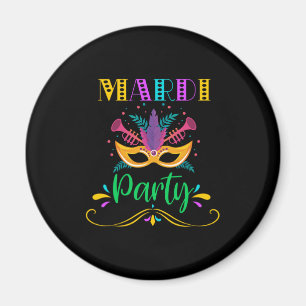 Mardi Gras Mardi Party Colourful Masquerade Ma Magnet