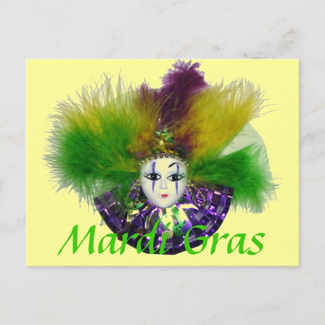 Mardi Gras Mask 2 Postcard (Front)