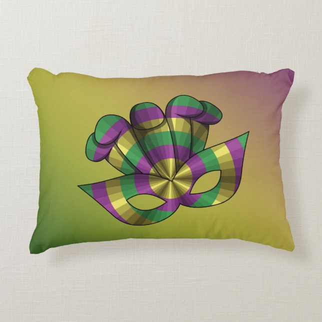 Mardi Gras Mask Accent Pillow (Front)
