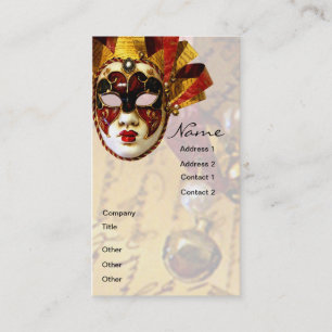 Mardi Gras Mask, Actor & Theatre Business Card