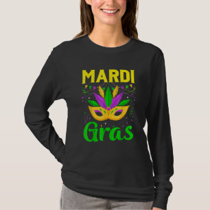 Mardi Gras Mask Beads Carnival Costume New Orleans T-Shirt