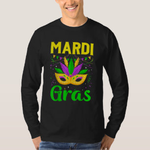 Mardi Gras Mask Beads Carnival Costume New Orleans T-Shirt