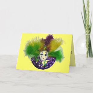 Mardi Gras Mask Card