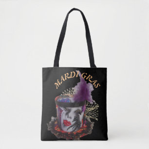 Mardi Gras Mask Colourful Tote Bag