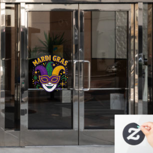 Mardi Gras mask Custom-Cut Vinyl Sticker