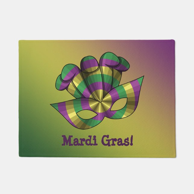 Mardi Gras Mask Doormat (Front)