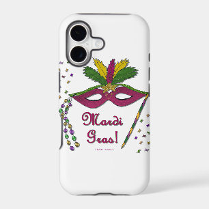 Mardi Gras Mask Feather Beads