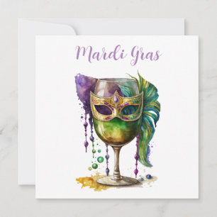 Mardi Gras Mask Invitation