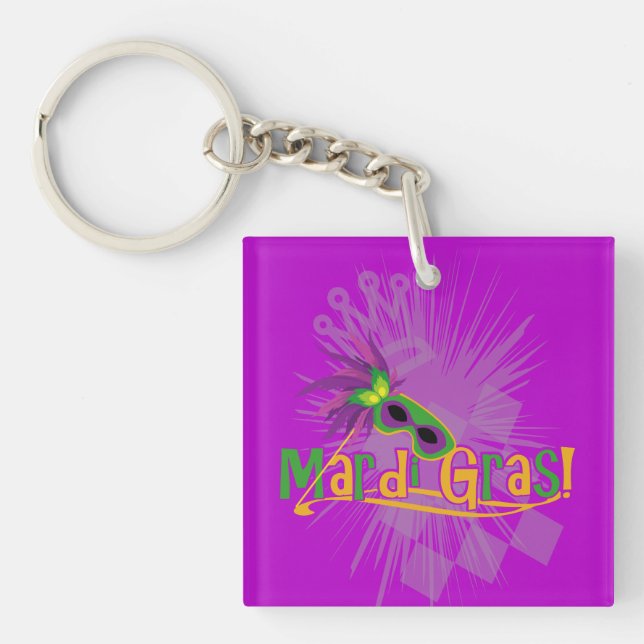 Mardi Gras Mask Key Ring (Front)