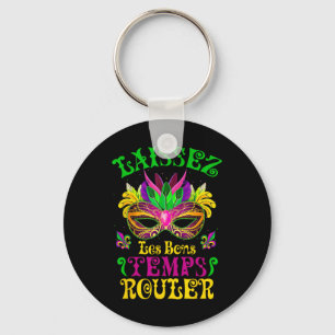 Mardi Gras Mask Let The Good Times Roll Fleur De L Key Ring