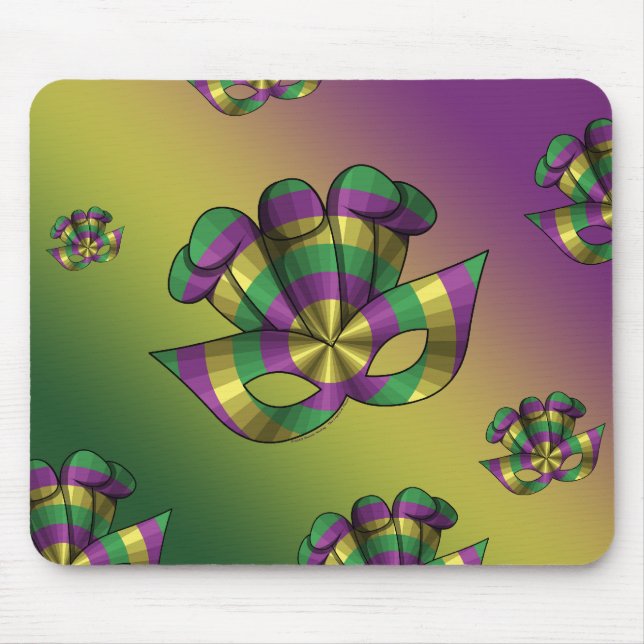 Mardi Gras Mask Mousepad (Front)