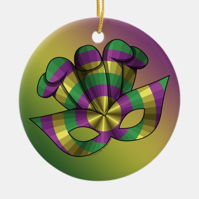 Mardi Gras Mask Ornament (Front)