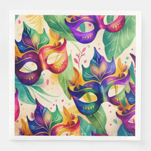 Mardi Gras Mask Paper Dinner Napkins