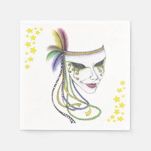 Mardi Gras Mask Paper Napkins